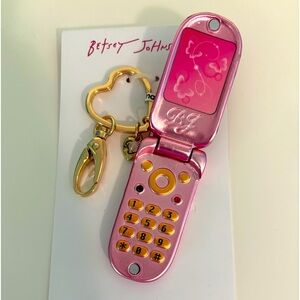 BETSEY JOHNSON Flip Phone Handbag Charm 🎀